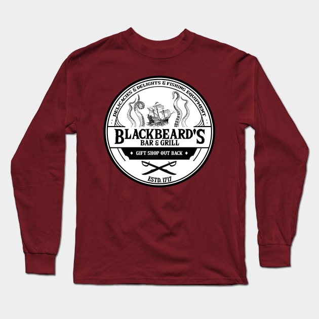 Blackbeard's Bar and Grill Long Sleeve T-Shirt by aliciahasthephonebox